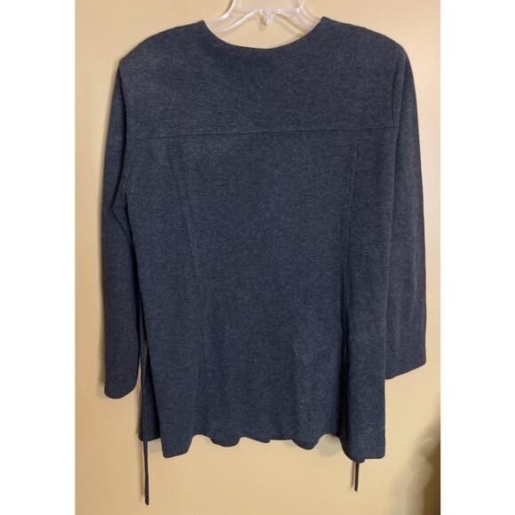 Motherhood Maternity Gray Long Sleeve Button Front Top Size Large - Picture 4 of 5